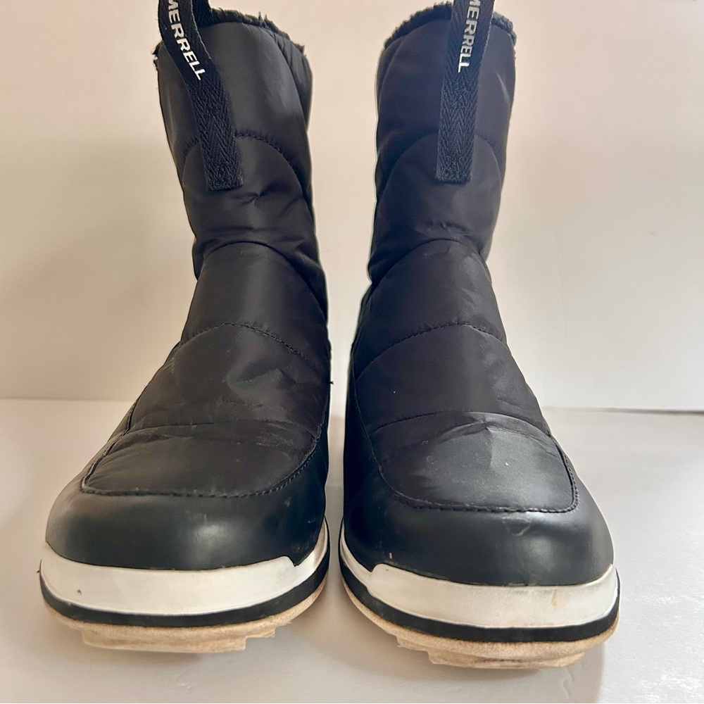 Merrell Snowcreek Mid Zip Cozy Polar Waterproof Winter Boots Black Womens 10 - Picture 3 of 14